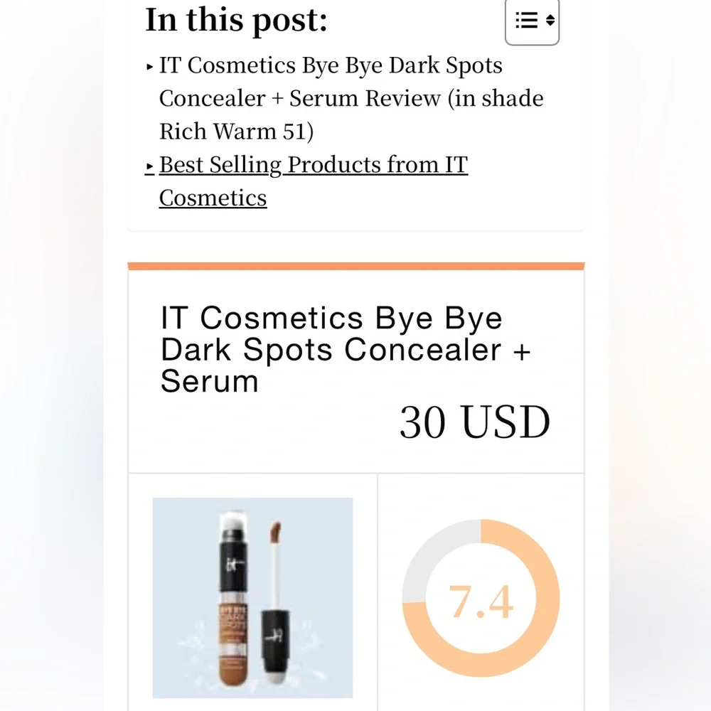 IT Cosmetics Bye Bye Dark Spots Concealer - Rich Warm 51